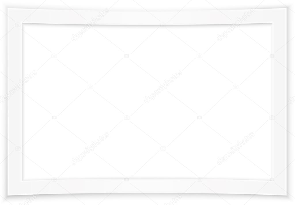 Blank white photo frame, vector illustration