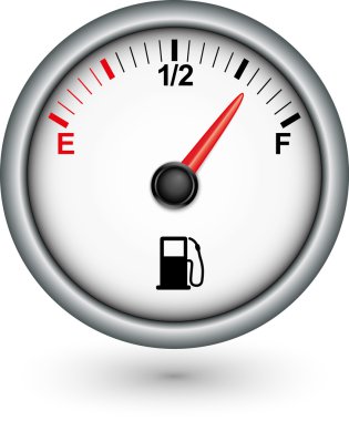 Car fuel gauge, vector illustration clipart