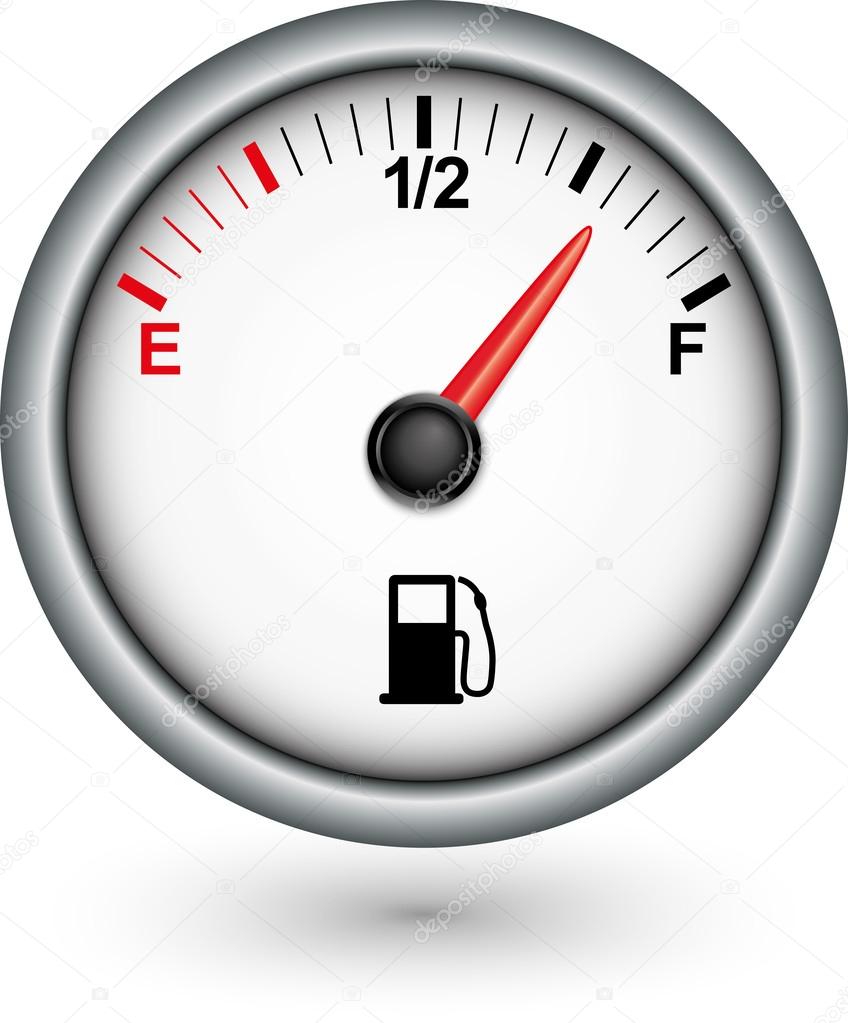 Car fuel gauge, vector illustration