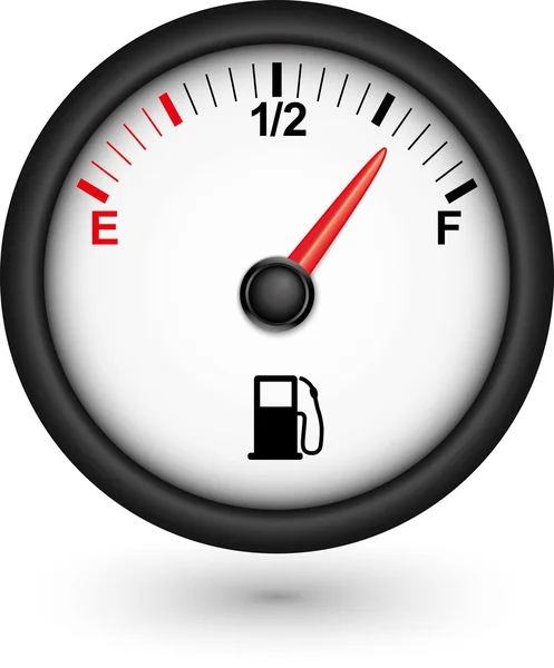 Calibre de combustível do carro, ilustração vetorial — Vetor de Stock