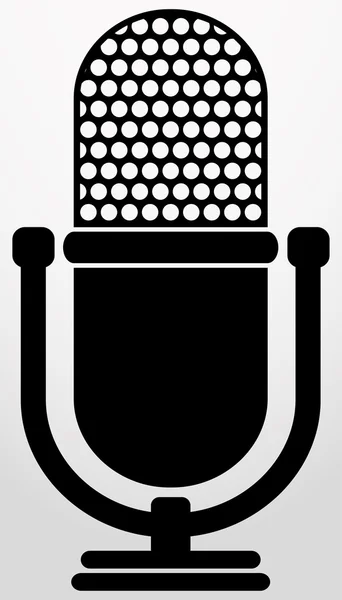 Retro-Mikrofon-Symbol, Vektorillustration — Stockvektor