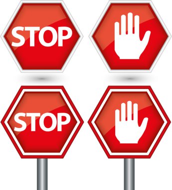 stopbord, vectorillustratie