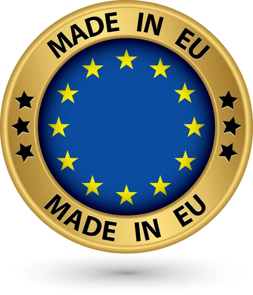 Made in Europe etiqueta de ouro, ilustração vetorial — Vetor de Stock