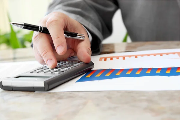 Businessman with Calculator — Stock Photo, Image