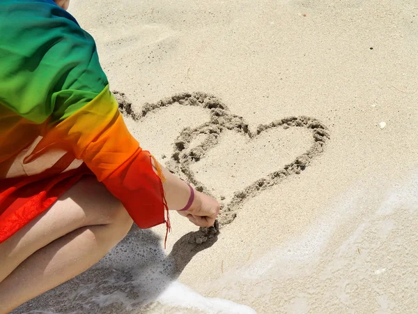 Hearts in the Sand — Stock Photo, Image