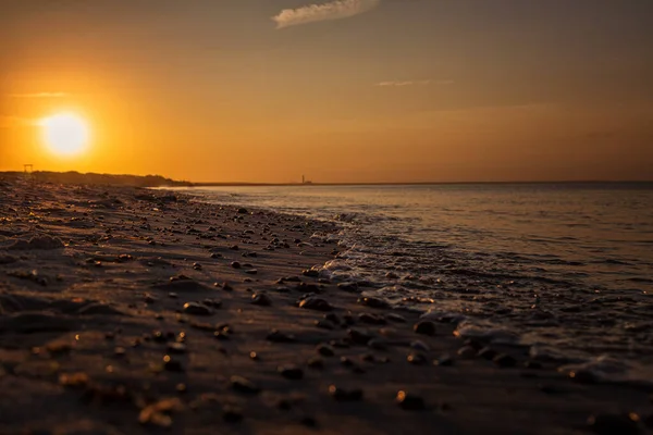 ケープコッドビーチの美しい夕日 — ストック写真