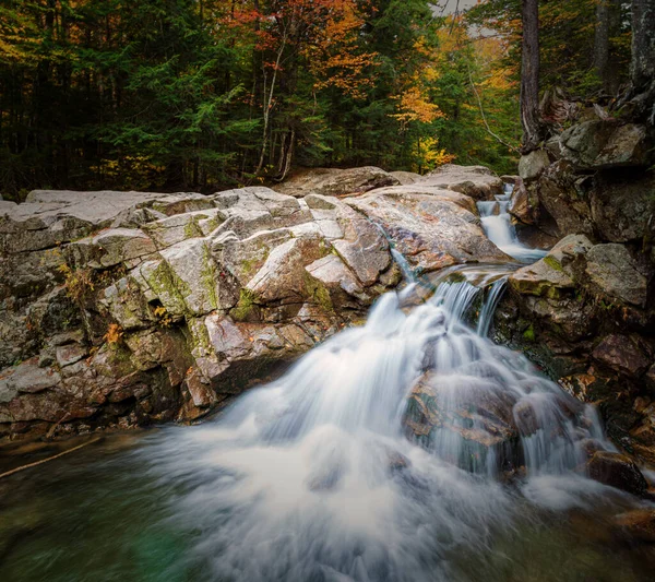 Vodopády New Hampshire Podzimní Sezóně — Stock fotografie