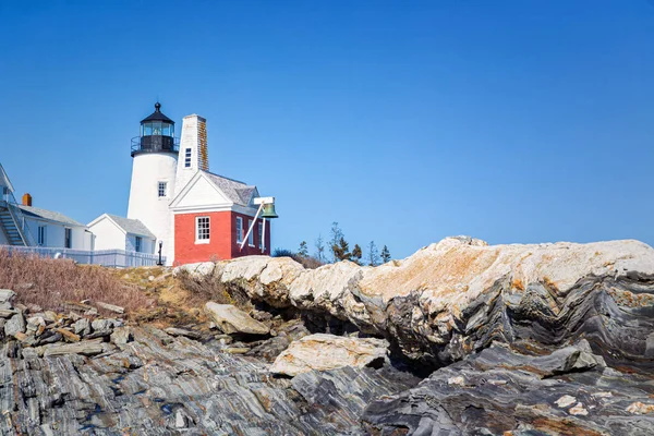 Pemaquid Point Lighthouse Maine — Zdjęcie stockowe