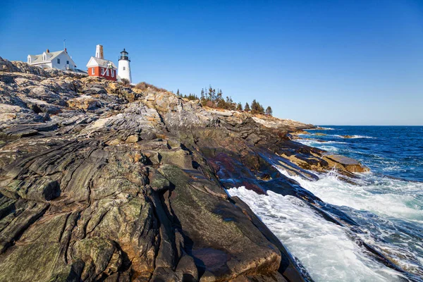 Faro Pemaquid Point Maine — Foto de Stock