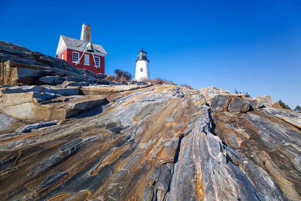 Pemaquid Point Lighthouse Maine — Zdjęcie stockowe
