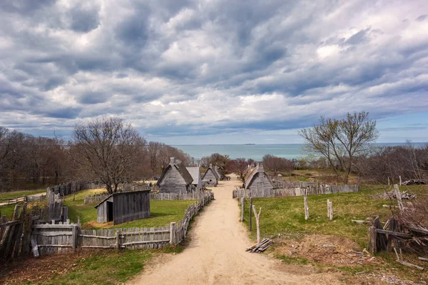 Villaggio Pellegrinaggio Plymouth Massachusetts — Foto Stock