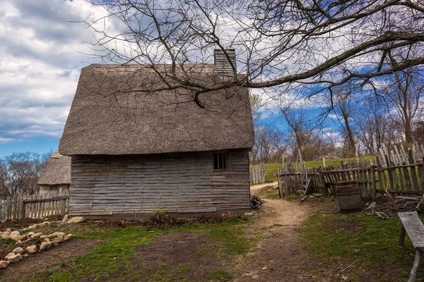 Villaggio Pellegrinaggio Plymouth Massachusetts — Foto Stock