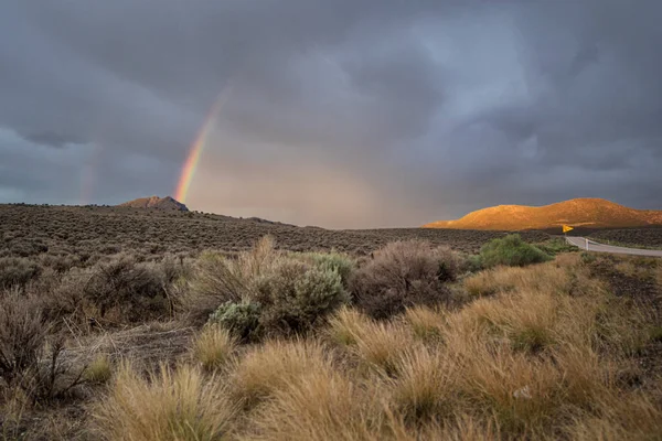 Pôr Sol Arco Íris Estrada Utah — Fotografia de Stock