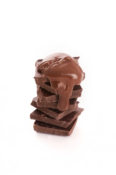 다크 초콜릿의 더미 — 스톡 사진