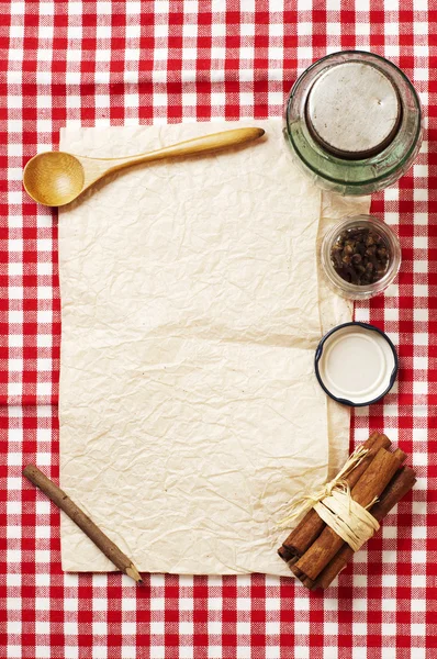 Blank recipe card — Stock Photo, Image