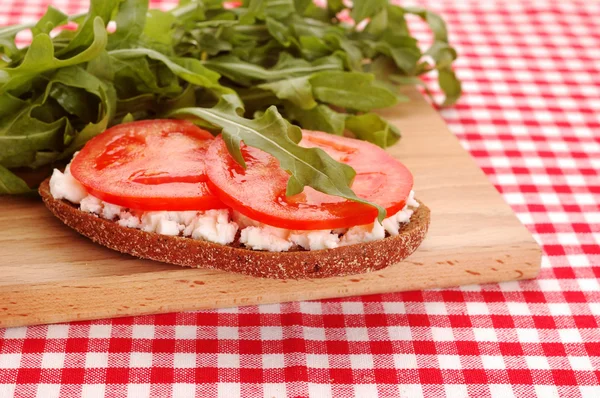 Bread with tomato — Stock Photo, Image