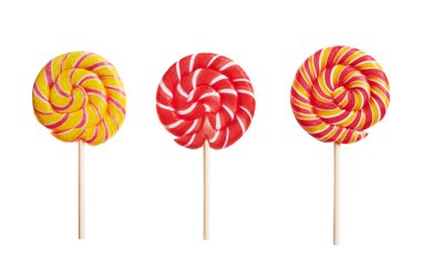 çubuk üzerinde renkli lolipop