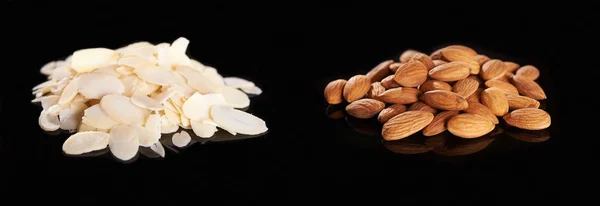 Diiris dan seluruh almond — Stok Foto