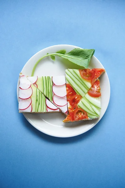 Warzywne kanapki — Zdjęcie stockowe