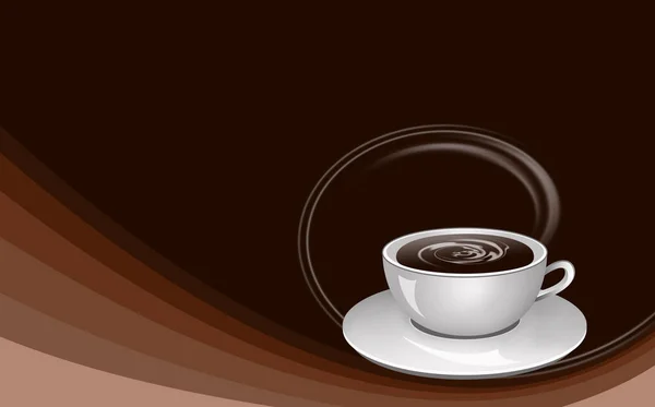 Brown background with cup of coffee illustration