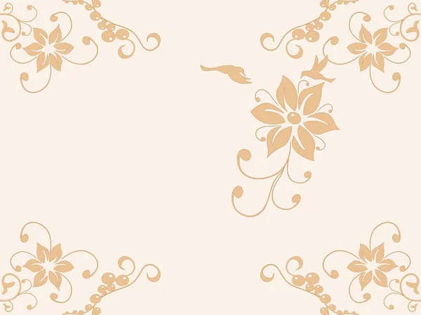 Beige Floral Background Illustration — Zdjęcie stockowe