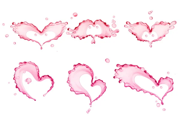 Splashing Juice Heart Juice Abstract Background Isolated Rendering — Φωτογραφία Αρχείου