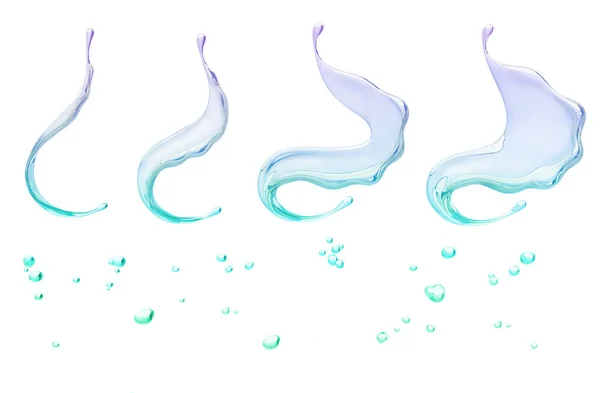 Splash Liquid Abstract Swirl Background Isolated Rendering —  Fotos de Stock