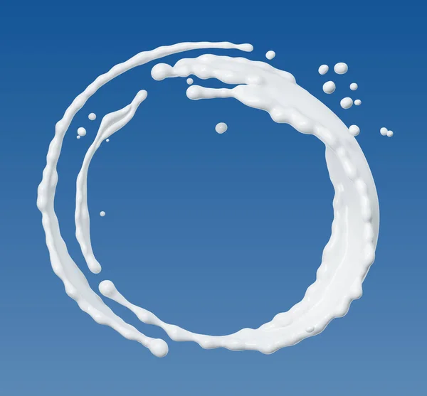 Pouring Milk Yogurt Splash Twisted Wave Abstract Flowing Liquid Background — Stock fotografie