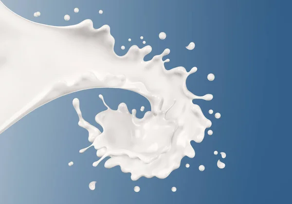 Milk Wave Flow Splash Pouring Sour Cream Yogurt Dairy Abstract — Stock Fotó