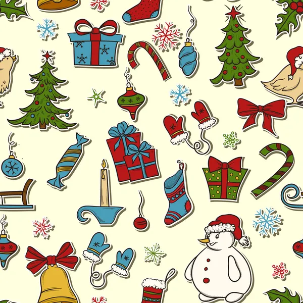 Christmas seamless pattern — Stock Vector