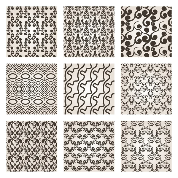 Set of seamless patterns — Stock Vector
