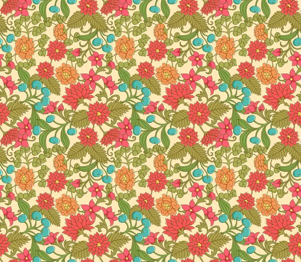 Motif floral sans couture — Image vectorielle