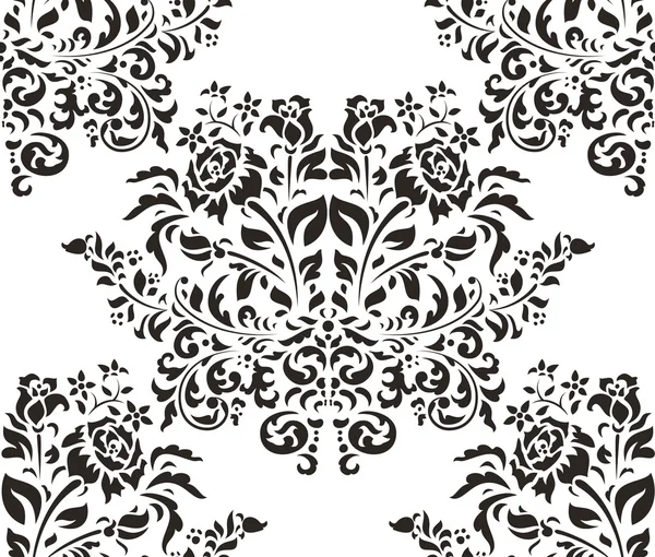 Damask seamless backgrounds — Stock Vector