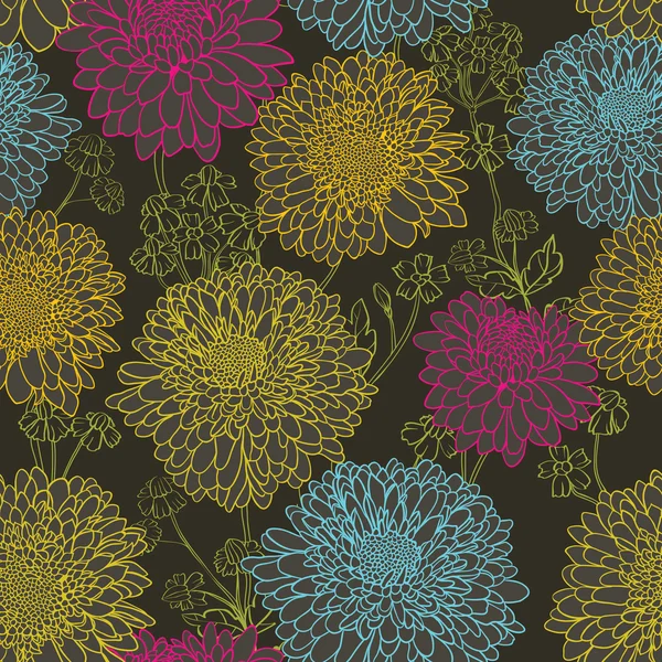 Motif floral sans couture — Image vectorielle