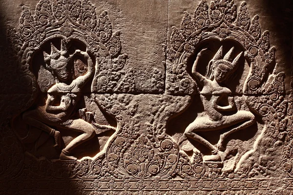 Apsara bas-relief — Stok fotoğraf
