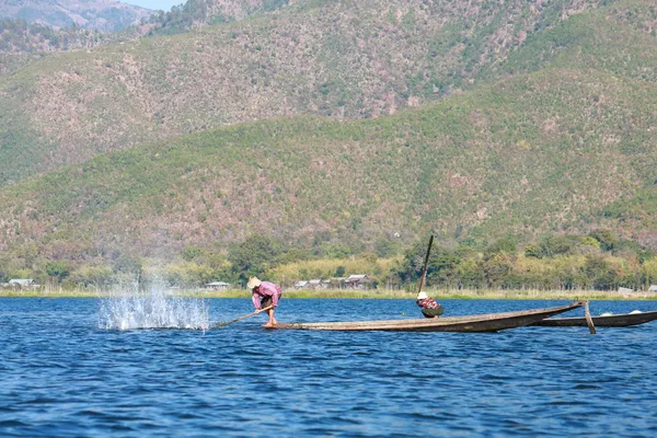 Inle lake, Myanmar — Stock fotografie