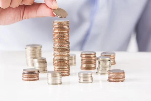 Coin heap scatter — Stock Photo, Image