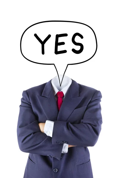 Invisible businessman say yes — Stock Photo, Image