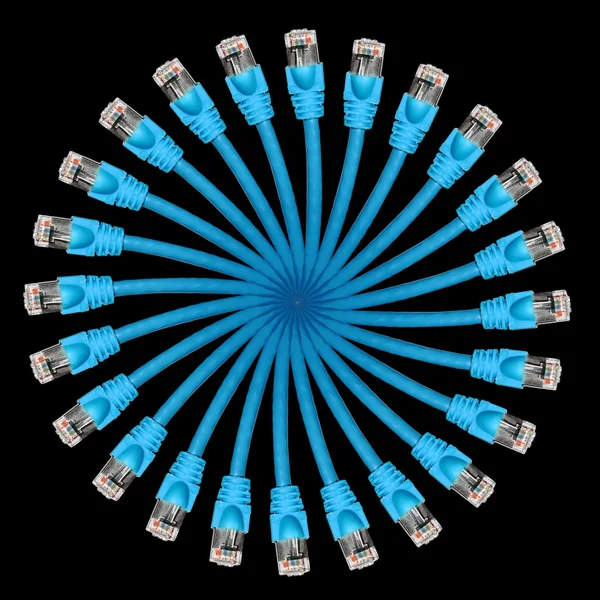 LAN kabel abstrakt cirkel formen — Stockfoto