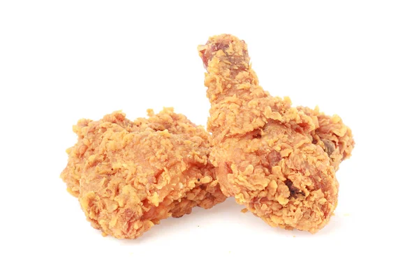 Fried chicken on white background — Stock Photo, Image