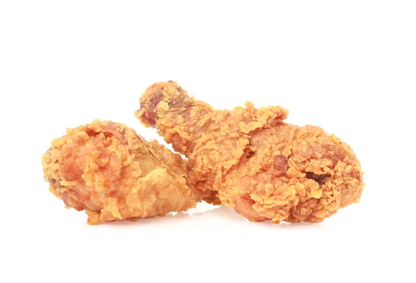 Fried chicken on white background — Stock Photo, Image