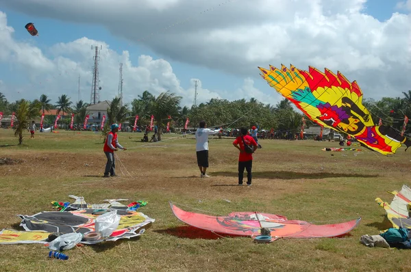 Pangandaran international kite festival — Stock Photo, Image