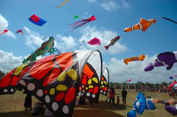 Pangandaran international kite festival — Stock Photo, Image