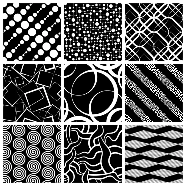 Seamless Pattern Set — Stock Vector