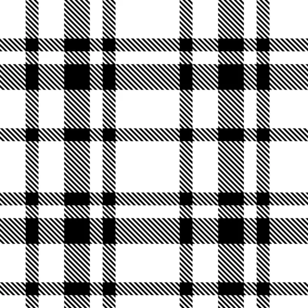 Seamless Tartan Monochrome Pattern — Stock Vector