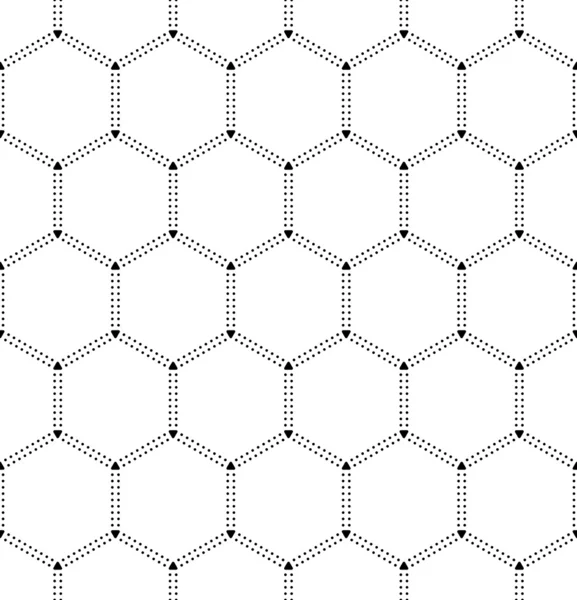 Seamless Monochrome Geometric Pattern — Stock Vector