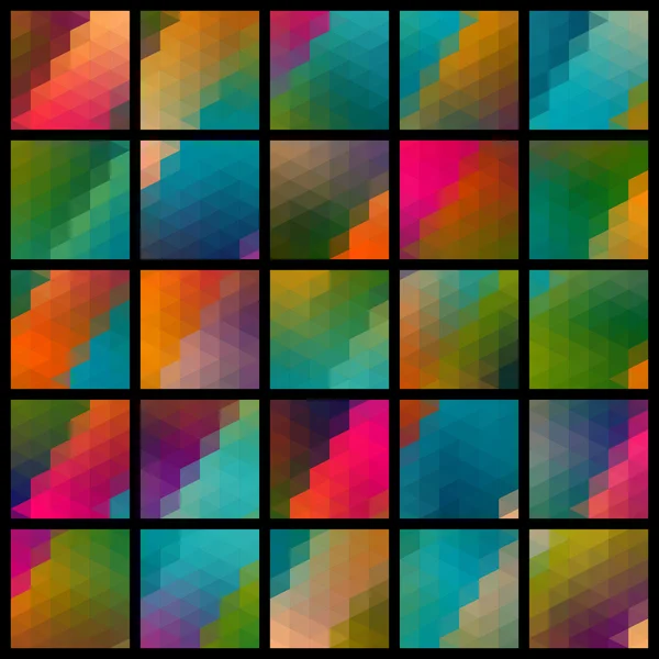 Conjunto de patrón de mosaico — Vector de stock