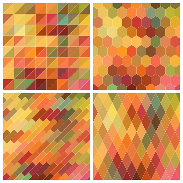 Colorful Geometric Background Set — Stock Vector