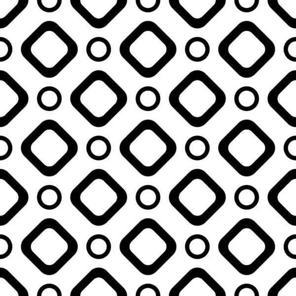Fond géométrique monochrome sans couture — Image vectorielle