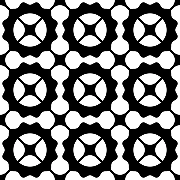 シームレスなモノクロの幾何学的な背景 — ストックベクタ